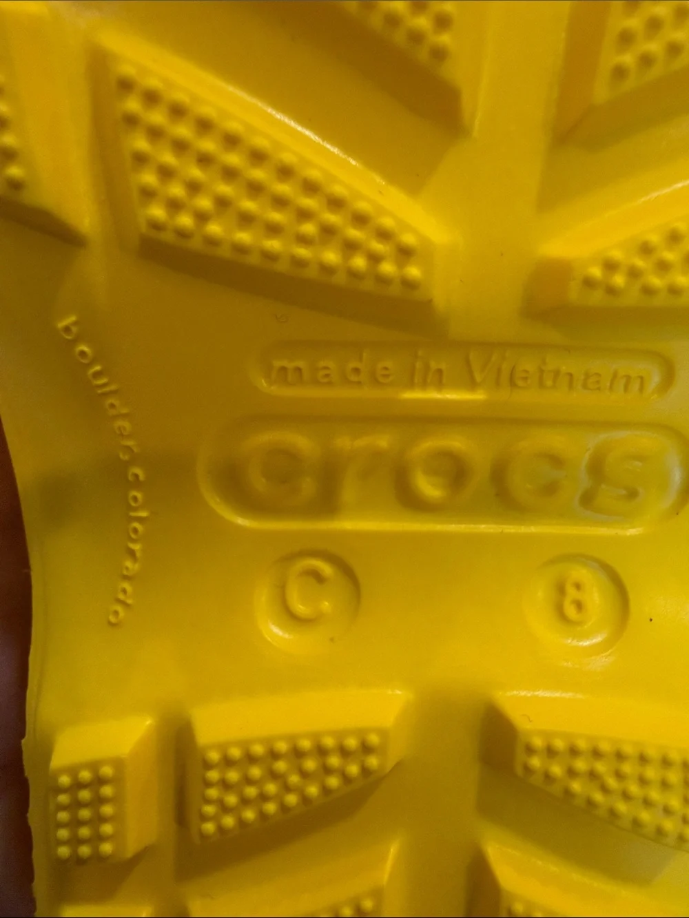 Crocs Kids' Handle It Rain Boots in vibrant yellow. Size 8
